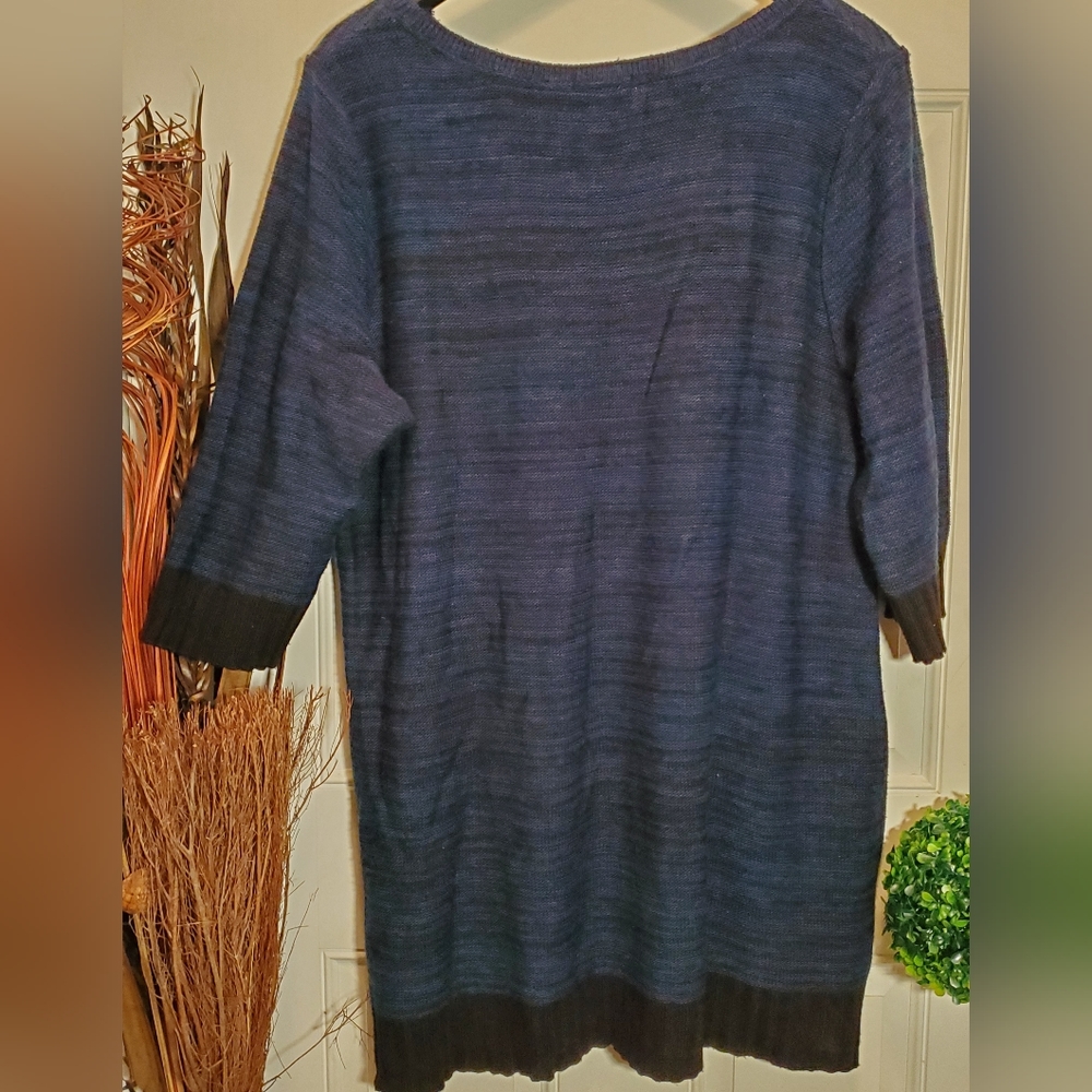 2X Lane Bryant Sweater Dress 18/20 Plus Size Long Sleeve Multicolored